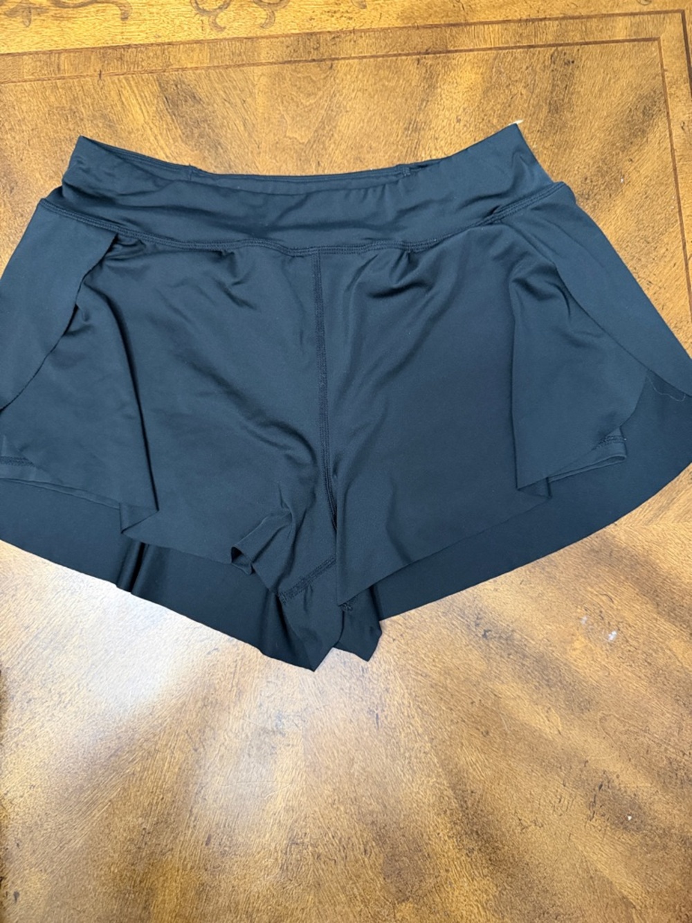 Women’s Black Athletic Skort-Style Shorts